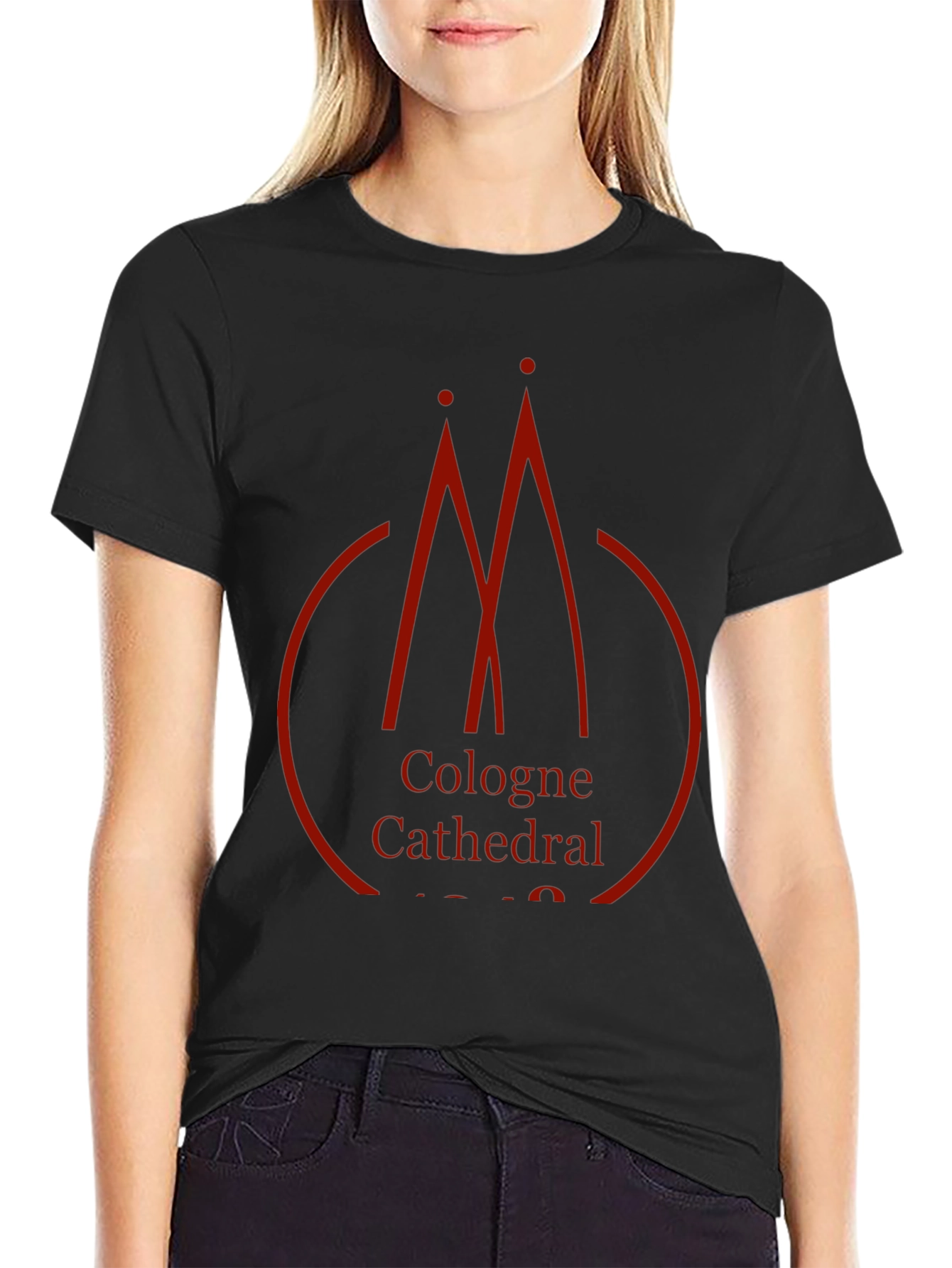 Cologne Cathedral Graphic Black T-Shirt