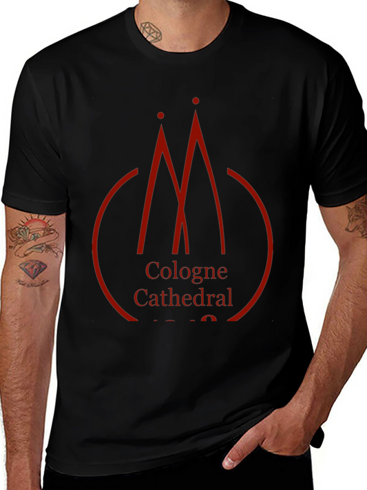 Cologne Cathedral Graphic Black T-Shirt