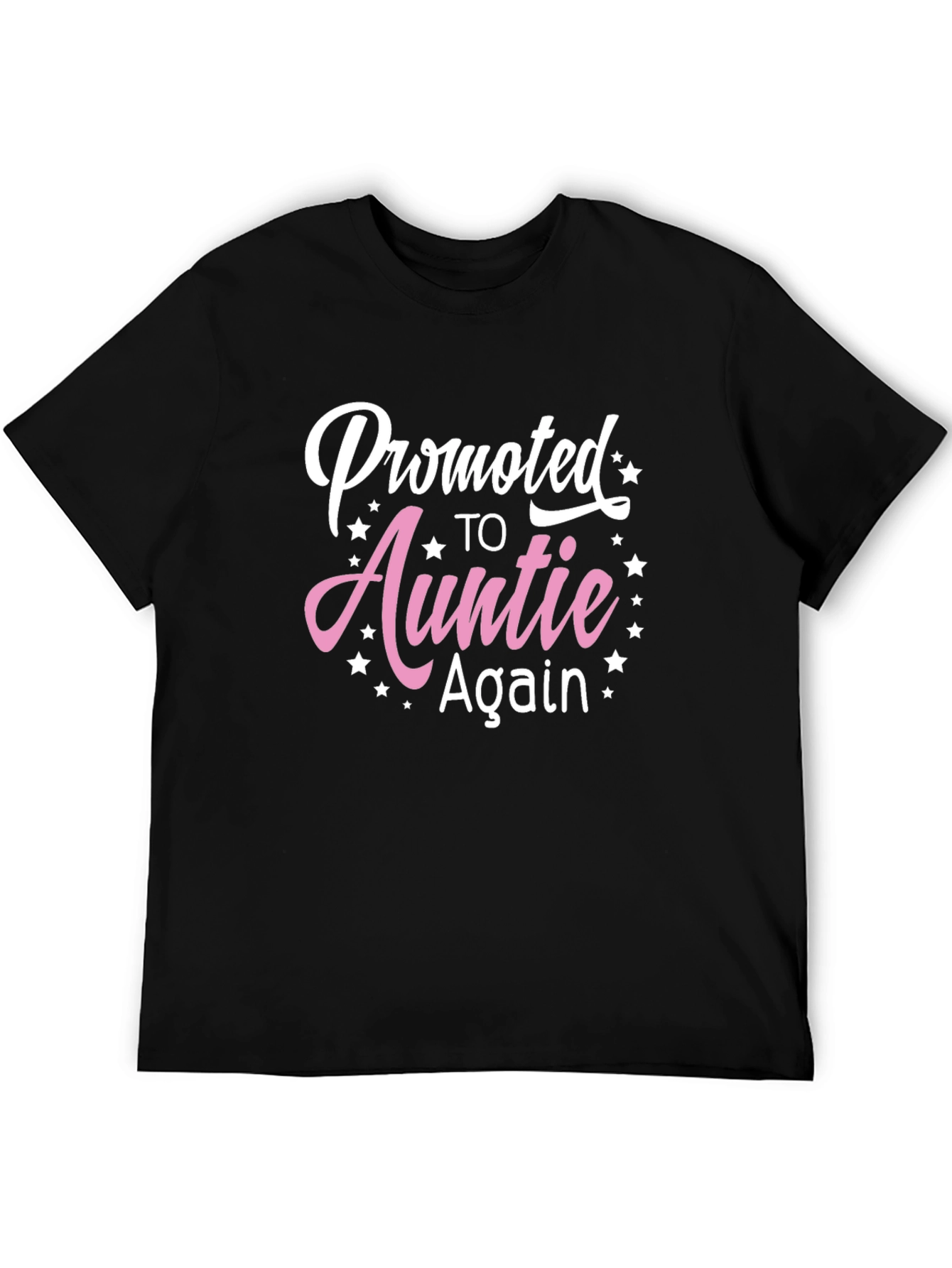 Promoted To Auntie Again Black T-Shirt