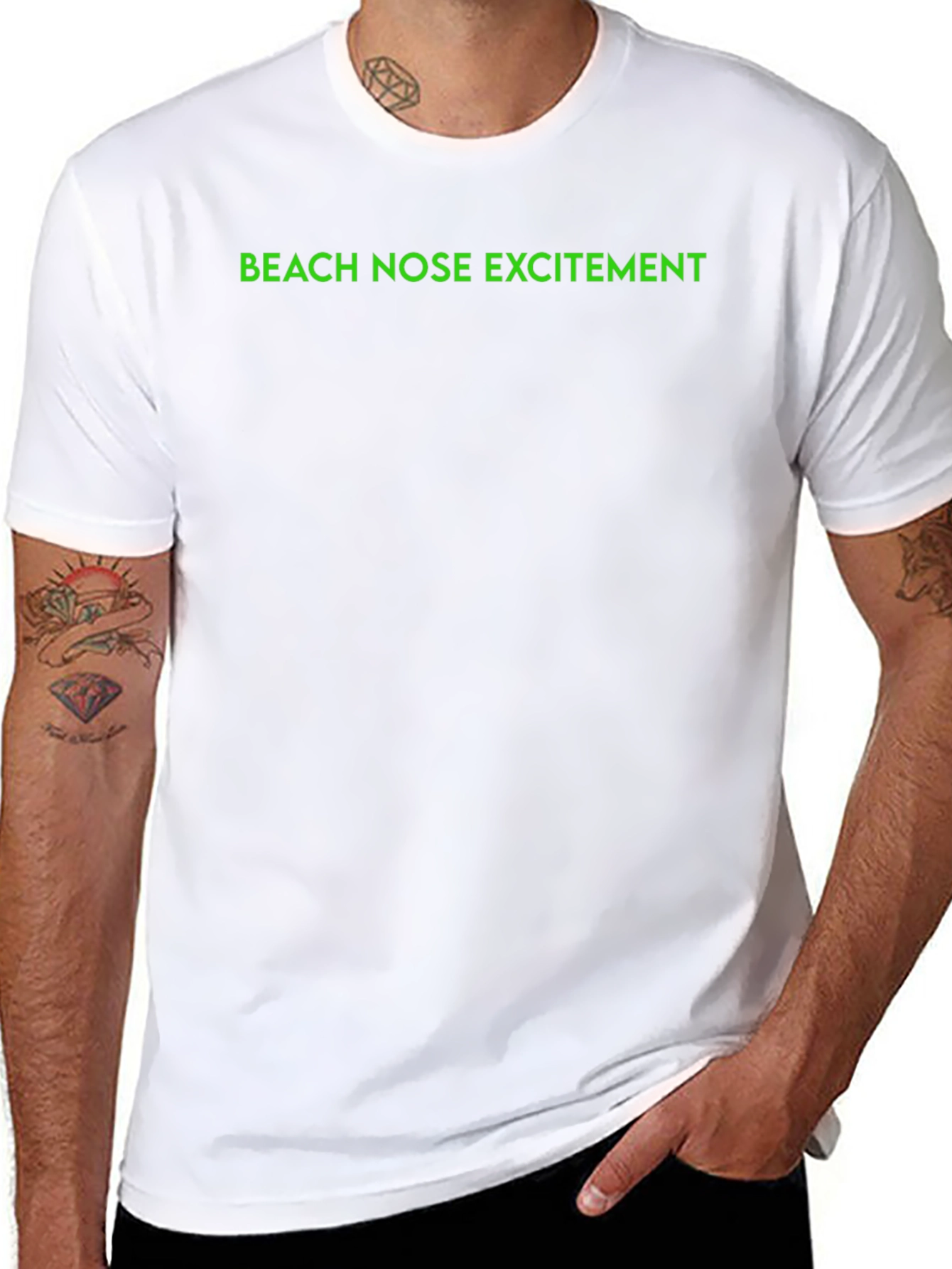 Beach Nose Excitement Black T-Shirt