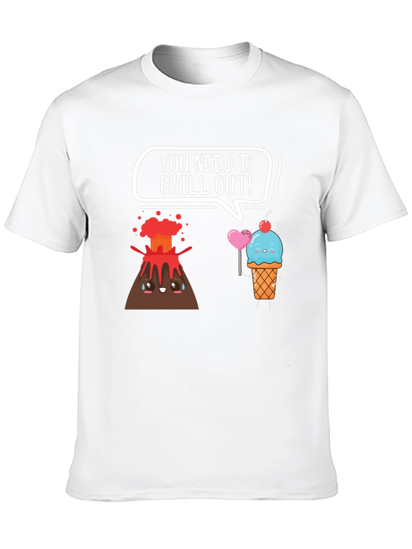 Chill Out Volcano Ice Cream Graphic Tee