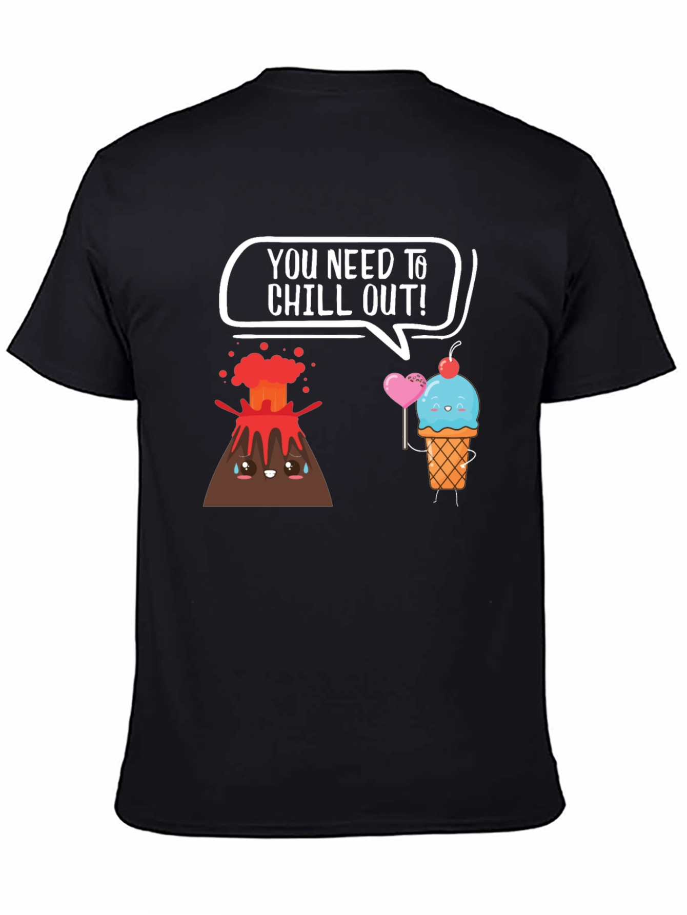 Chill Out Volcano Ice Cream Graphic Tee