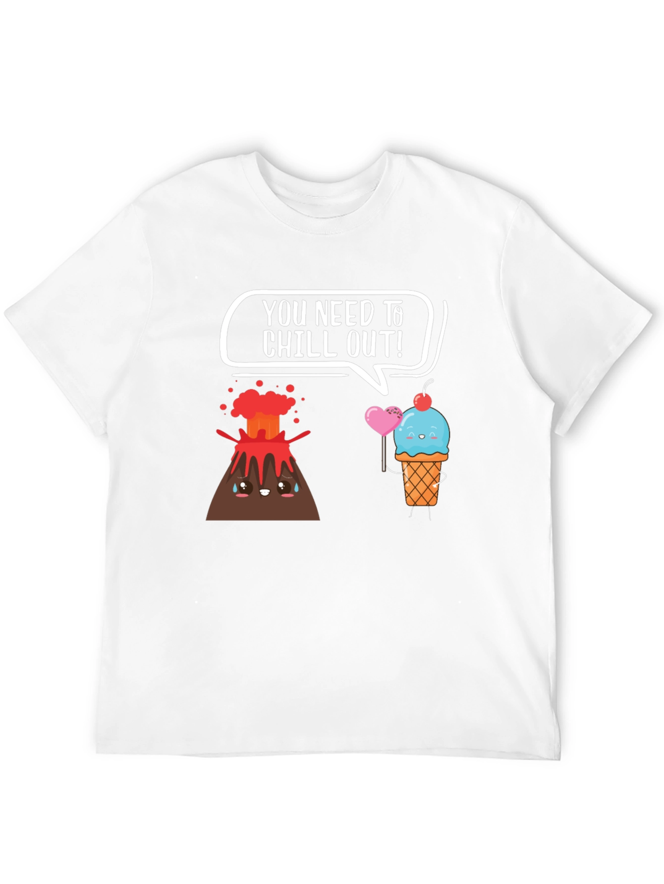 Chill Out Volcano Ice Cream Graphic Tee