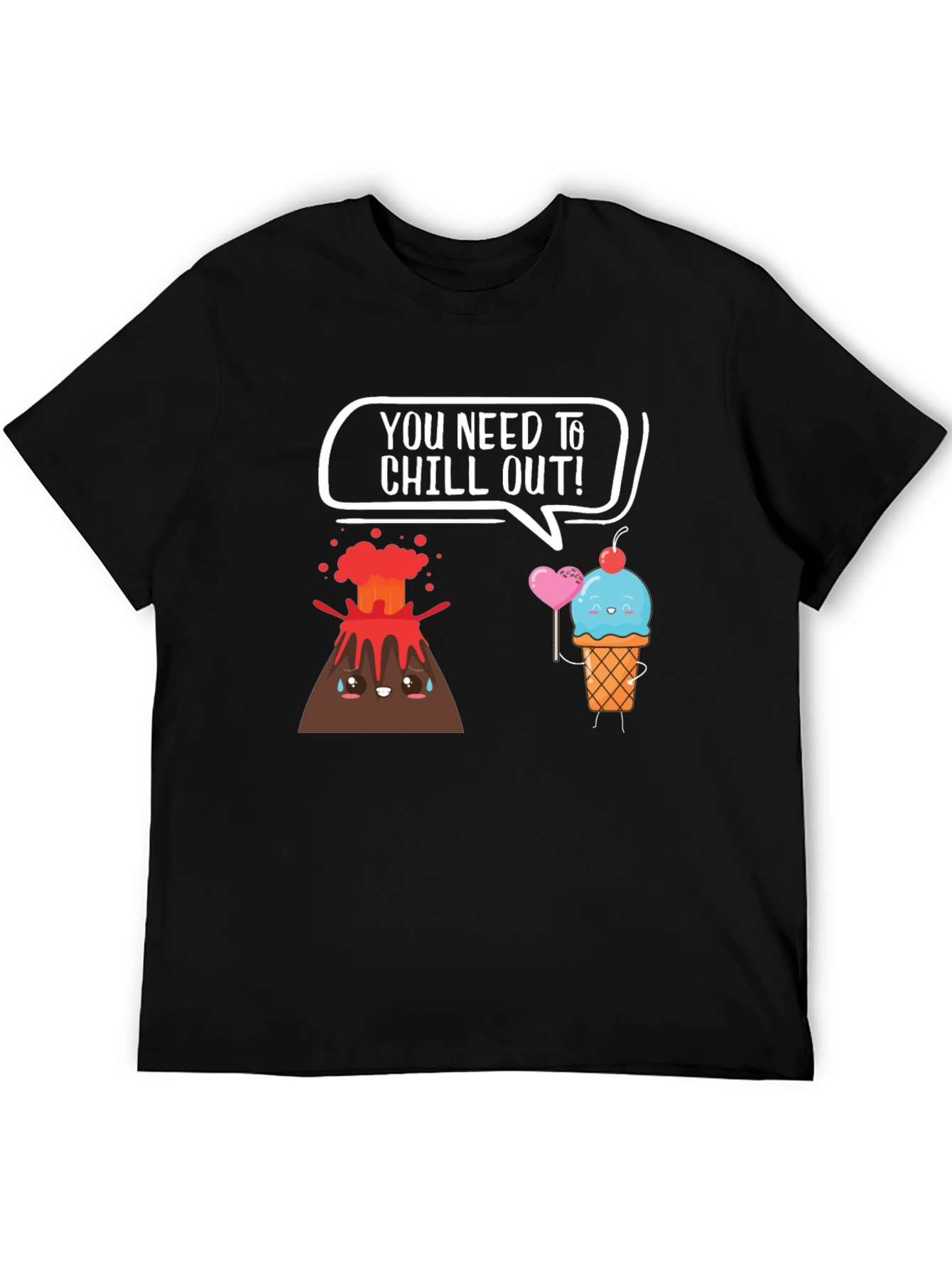 Chill Out Volcano Ice Cream Graphic Tee