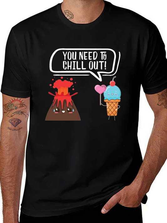 Chill Out Volcano Ice Cream Graphic Tee