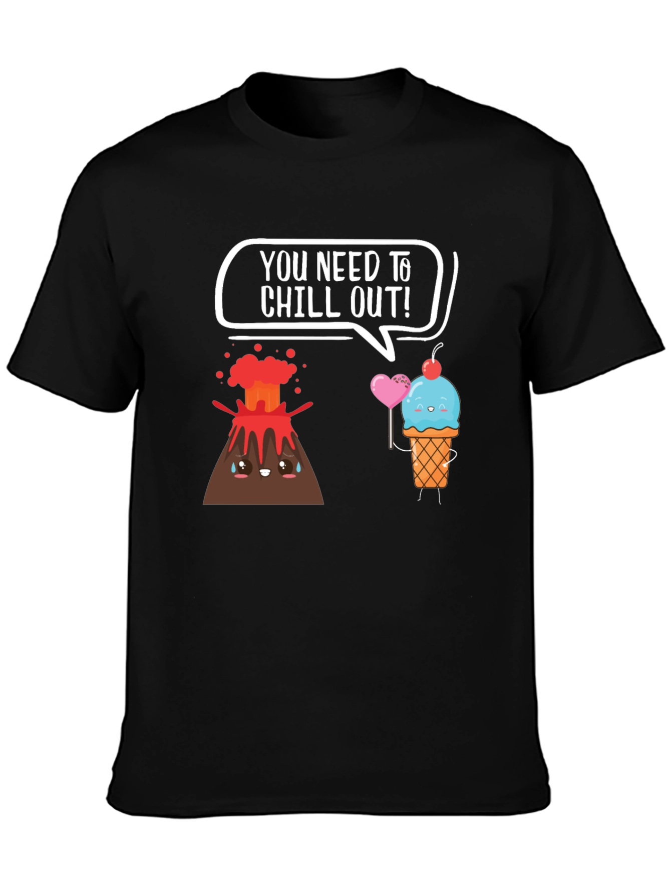 Chill Out Volcano Ice Cream Graphic Tee
