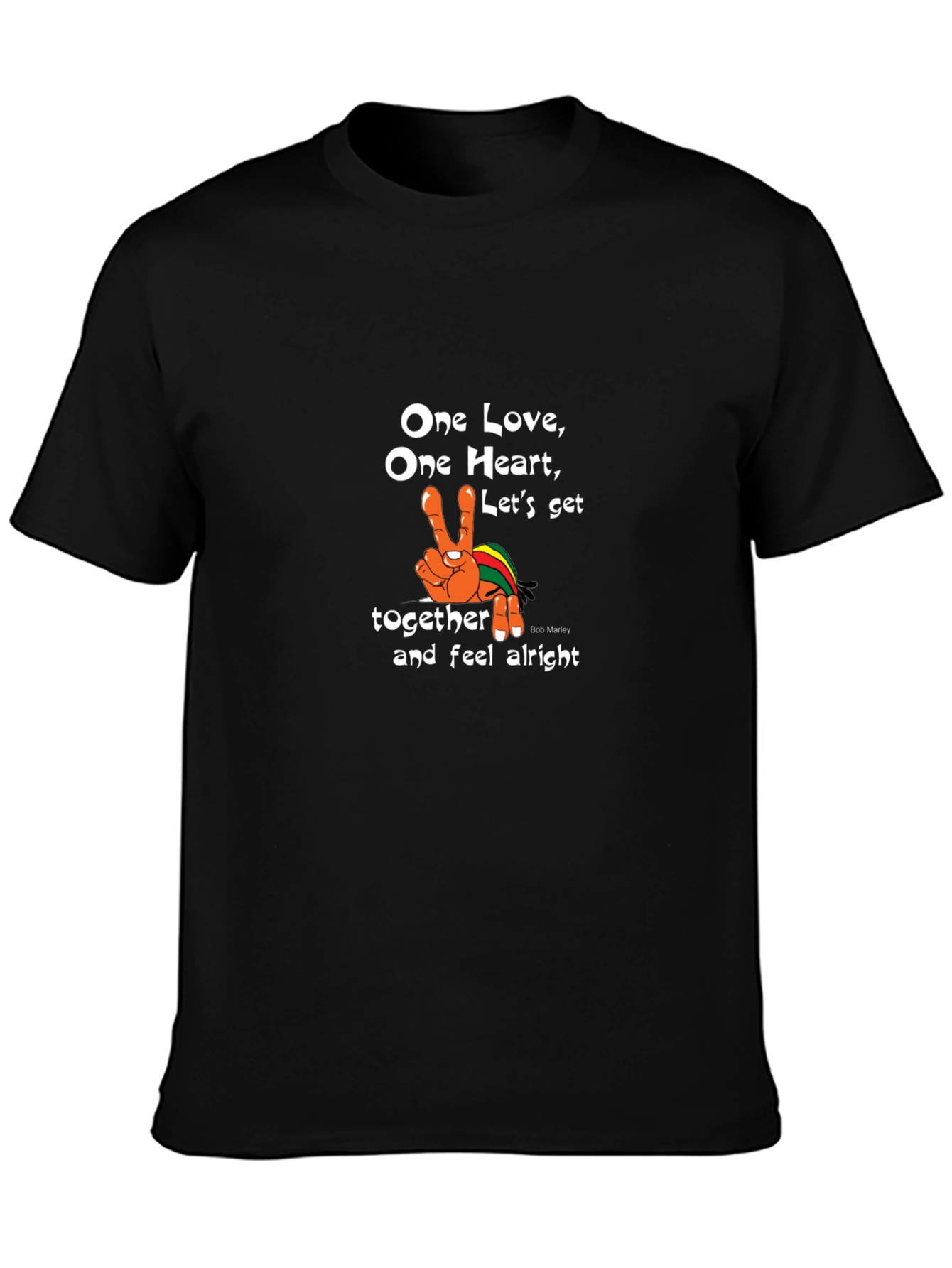 One Love Graphic Tee - Bob Marley Inspired Shirt