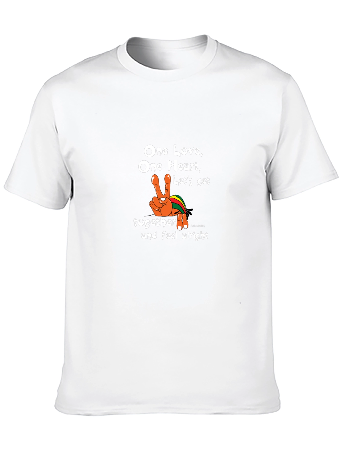 One Love Graphic Tee - Bob Marley Inspired Shirt