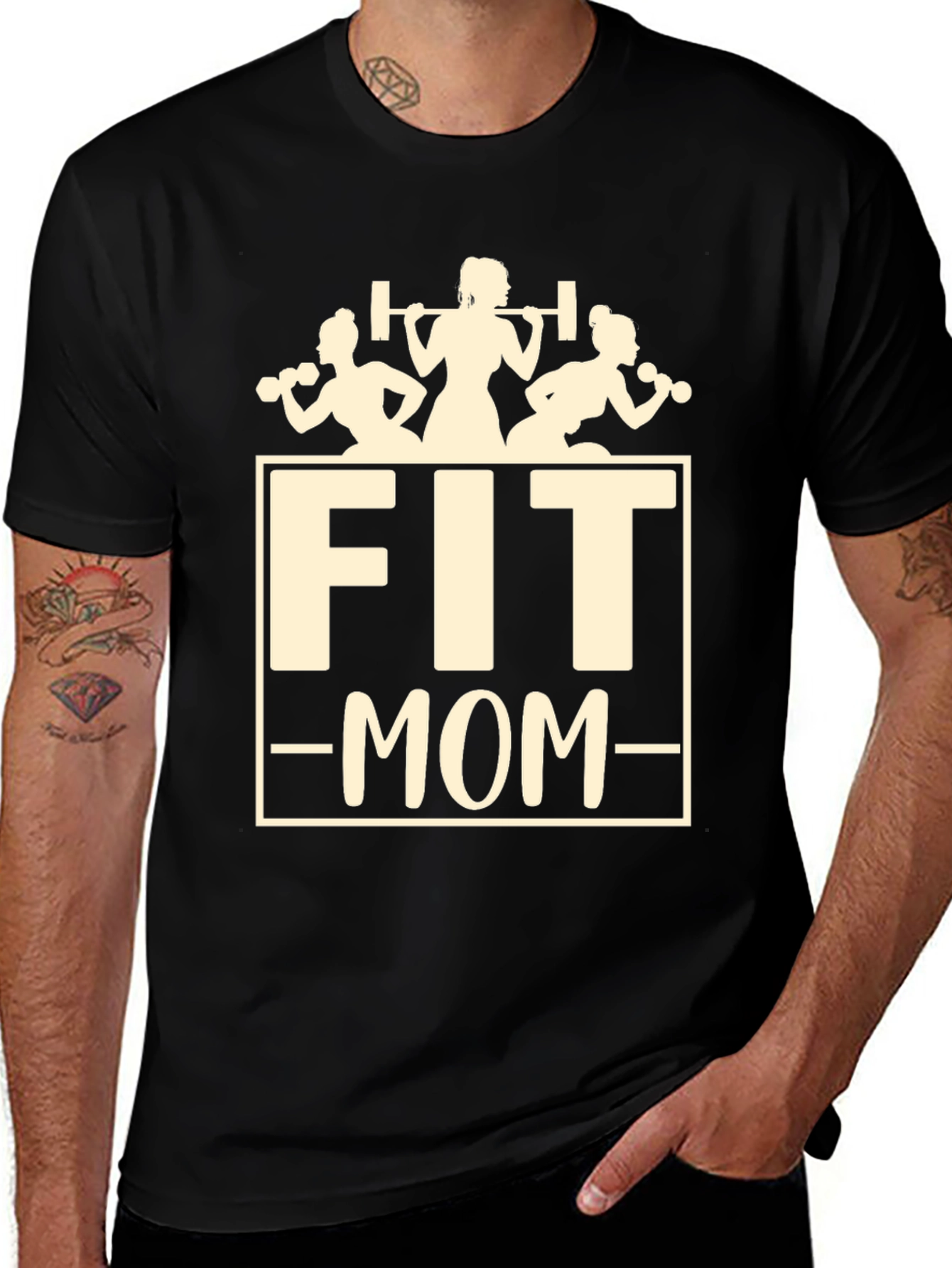 Fit Mom Graphic T-Shirt - Workout Fitness Apparel