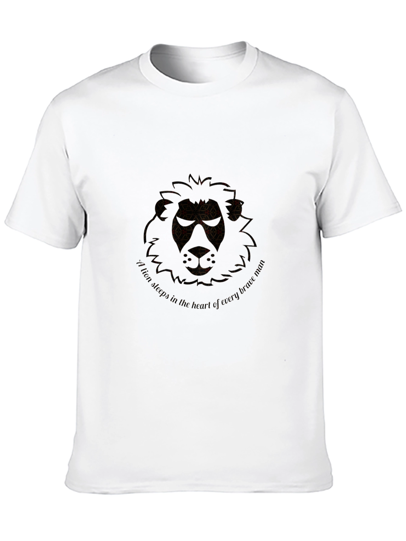 Lion Heart Graphic Black T-Shirt
