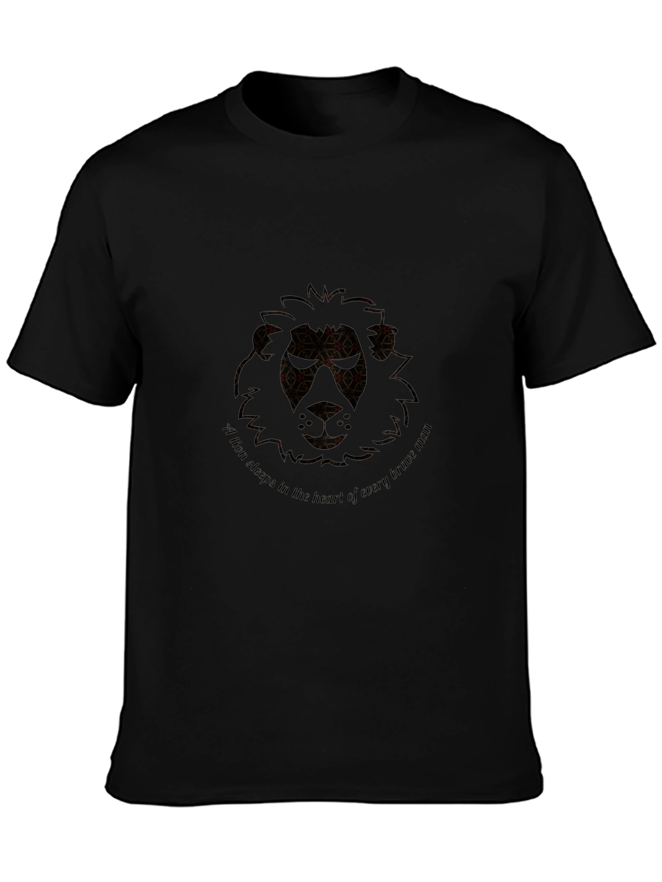 Lion Heart Graphic Black T-Shirt