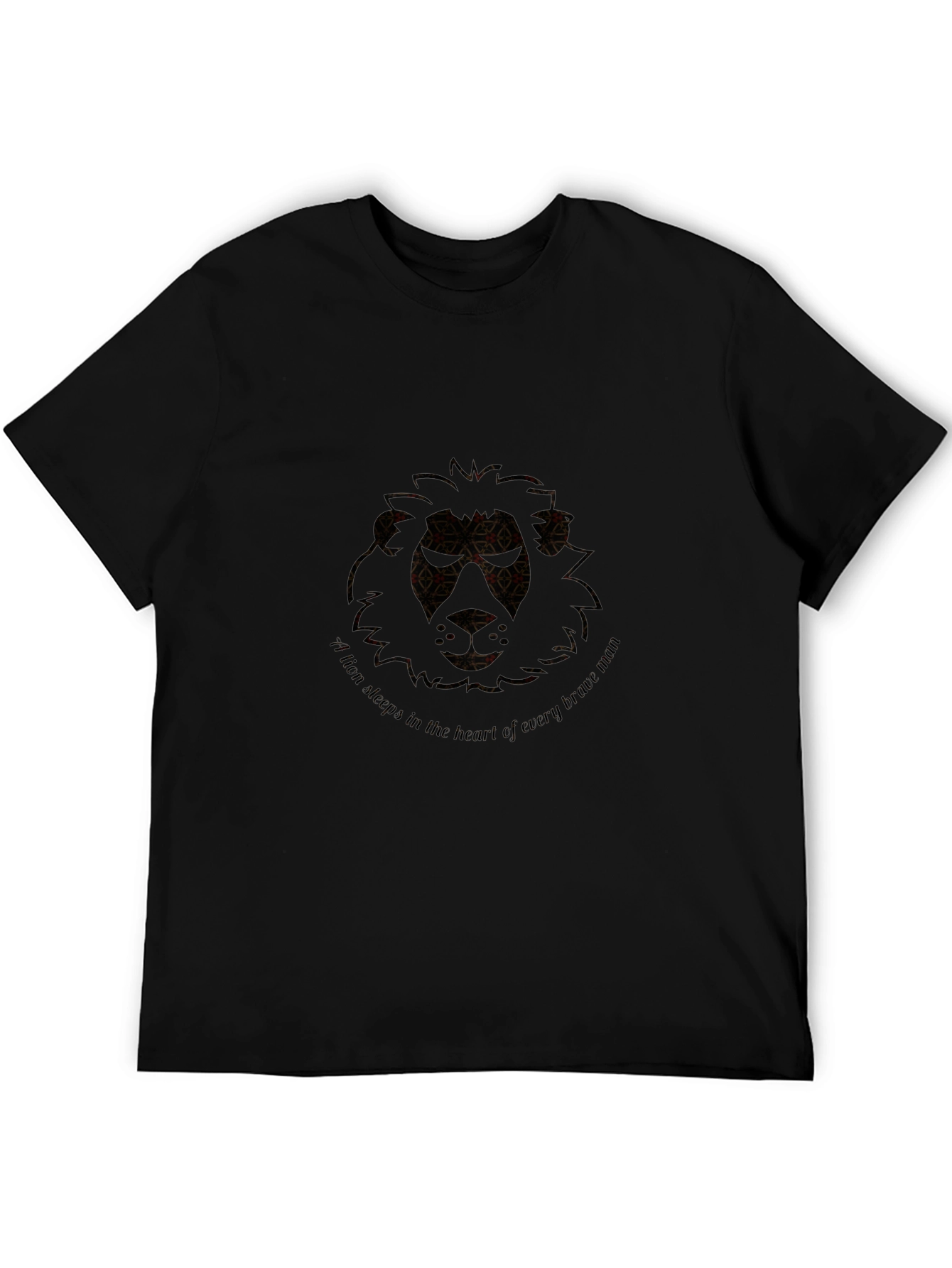 Lion Heart Graphic Black T-Shirt