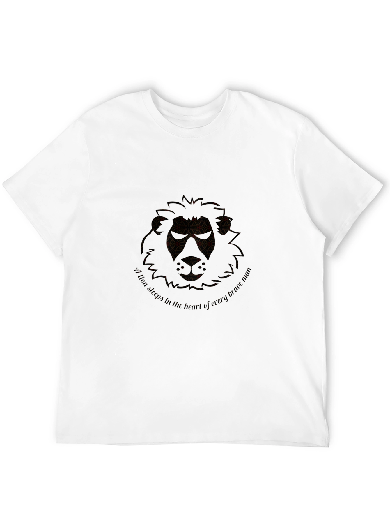 Lion Heart Graphic Black T-Shirt