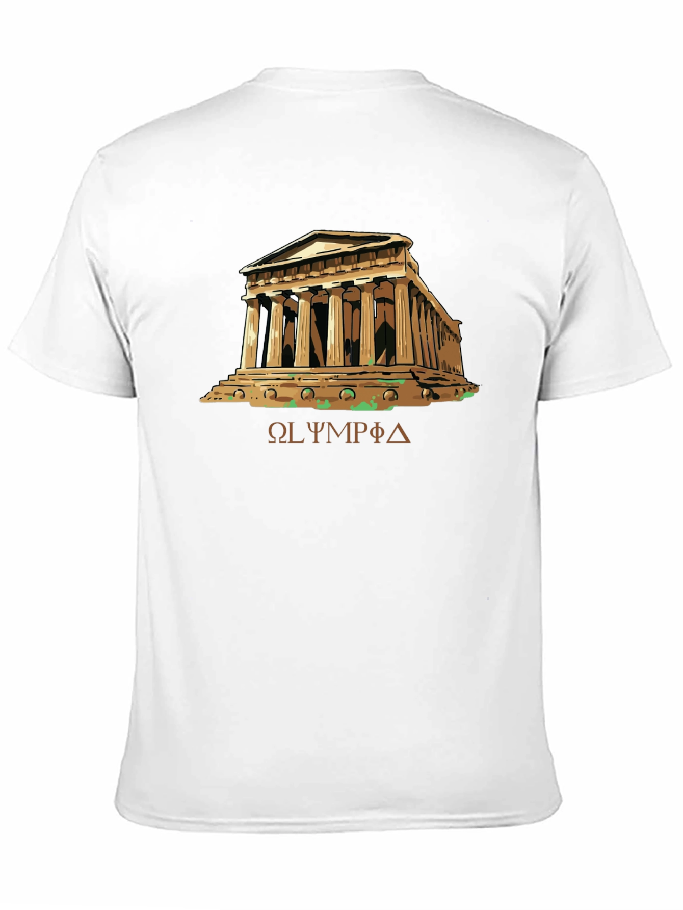 Olympia Greek Temple Black T-Shirt
