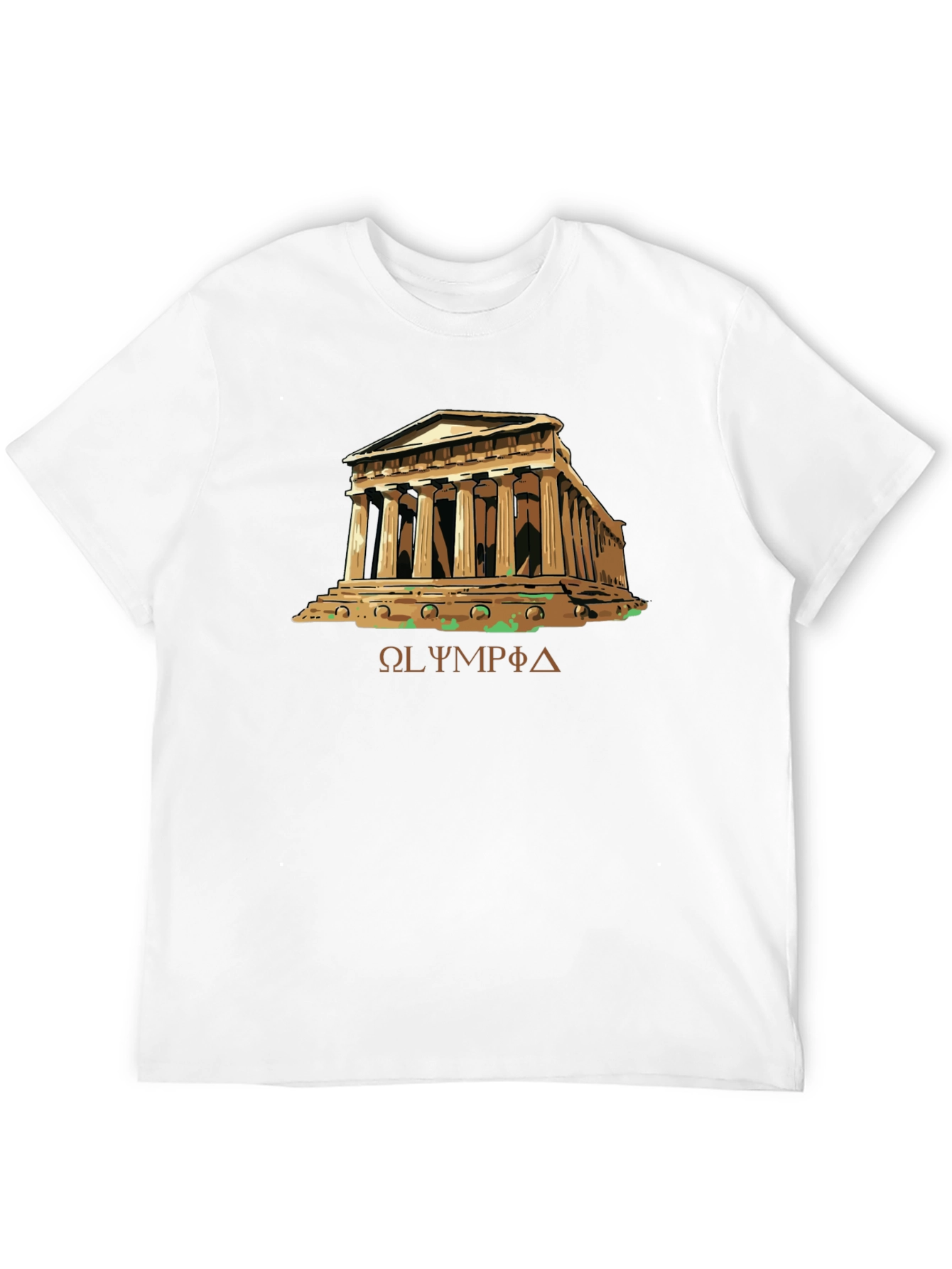 Olympia Greek Temple Black T-Shirt