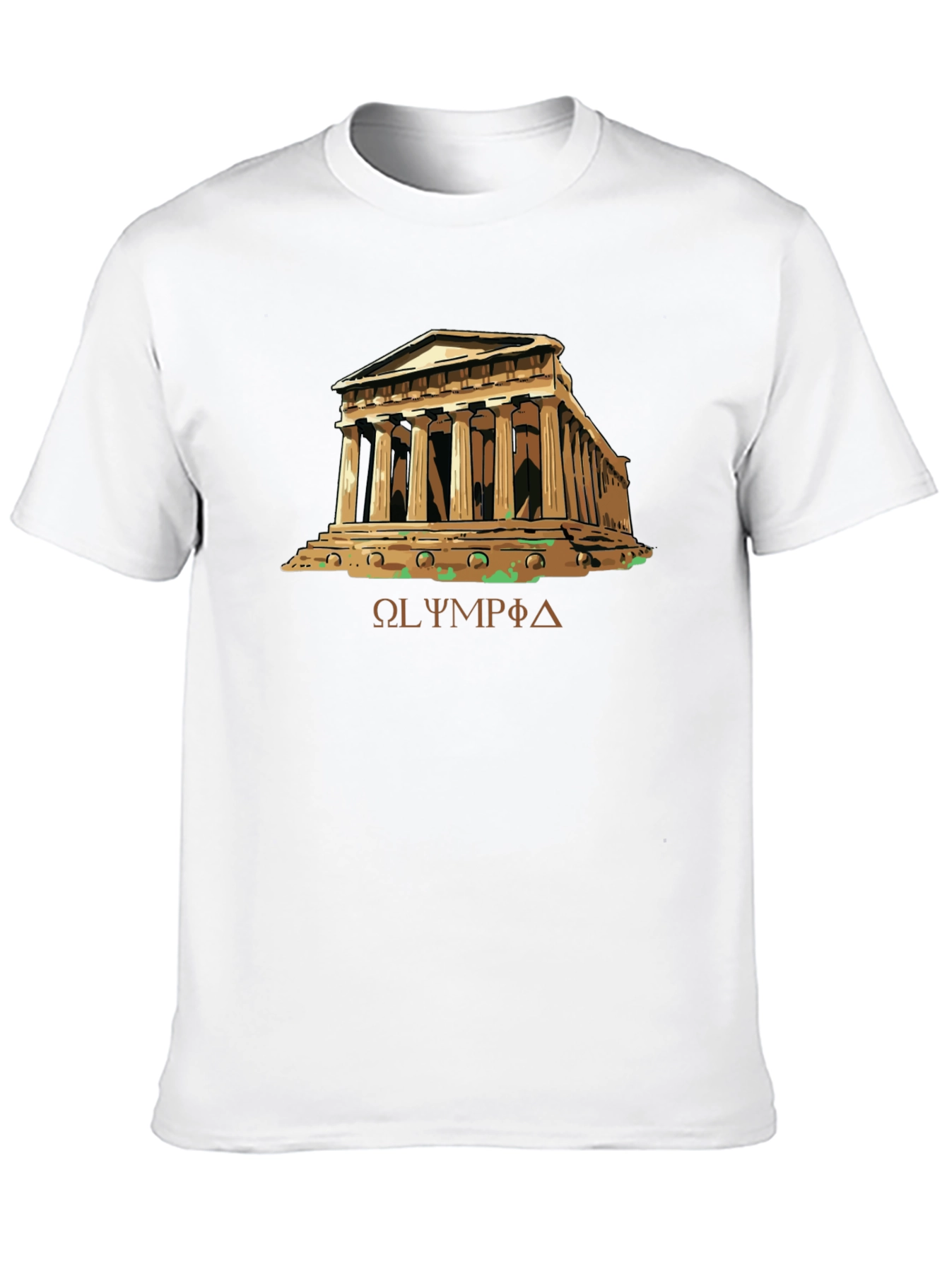 Olympia Greek Temple Black T-Shirt