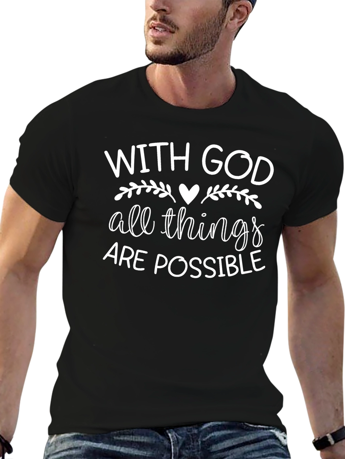 Faith-Based Tee: With God All Things Are Possible