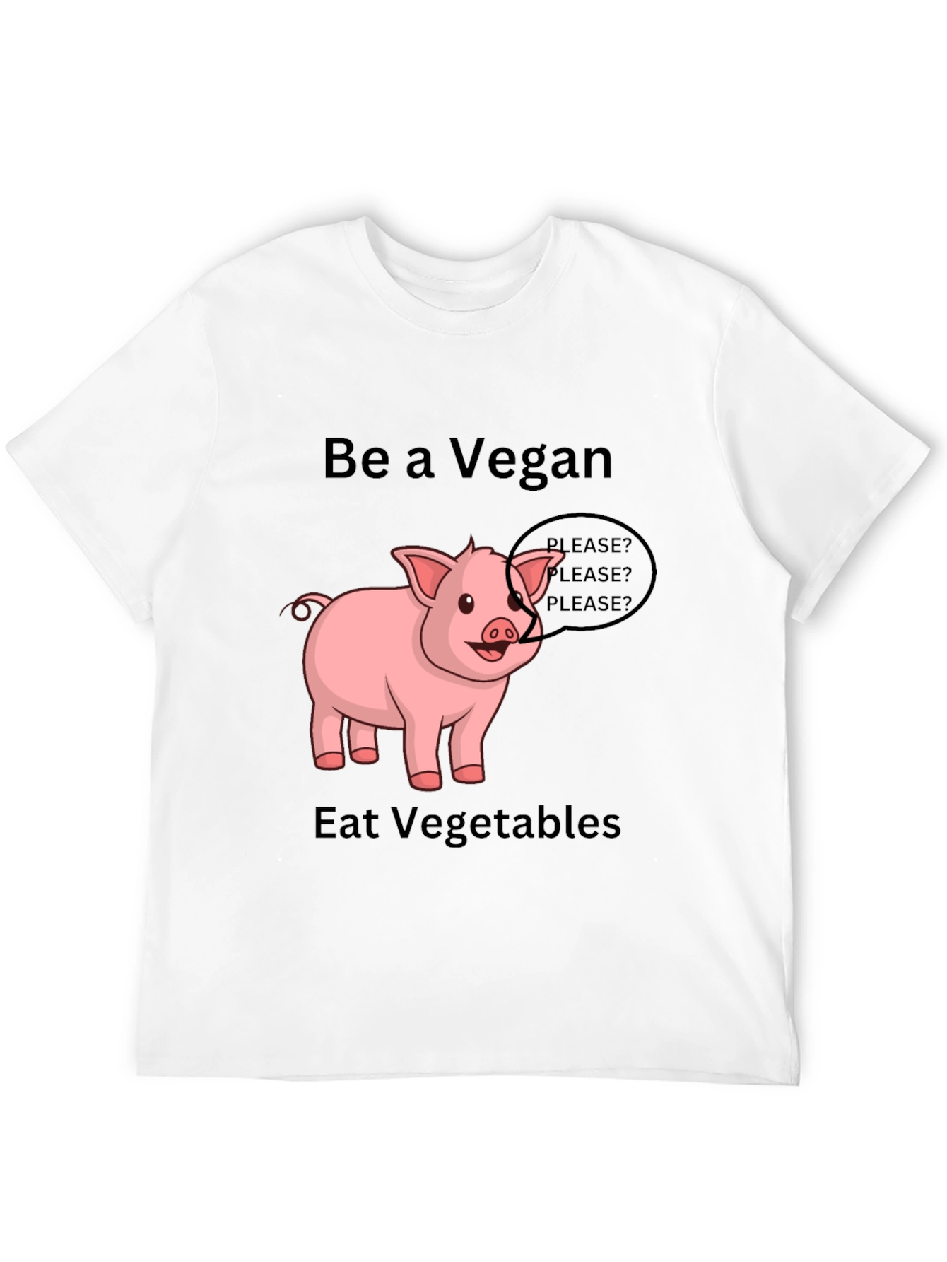 Vegan Pig Graphic Tee - Eat Vegetables