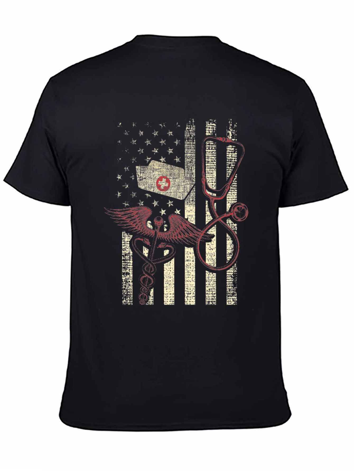 Nurse American Flag Graphic Tee