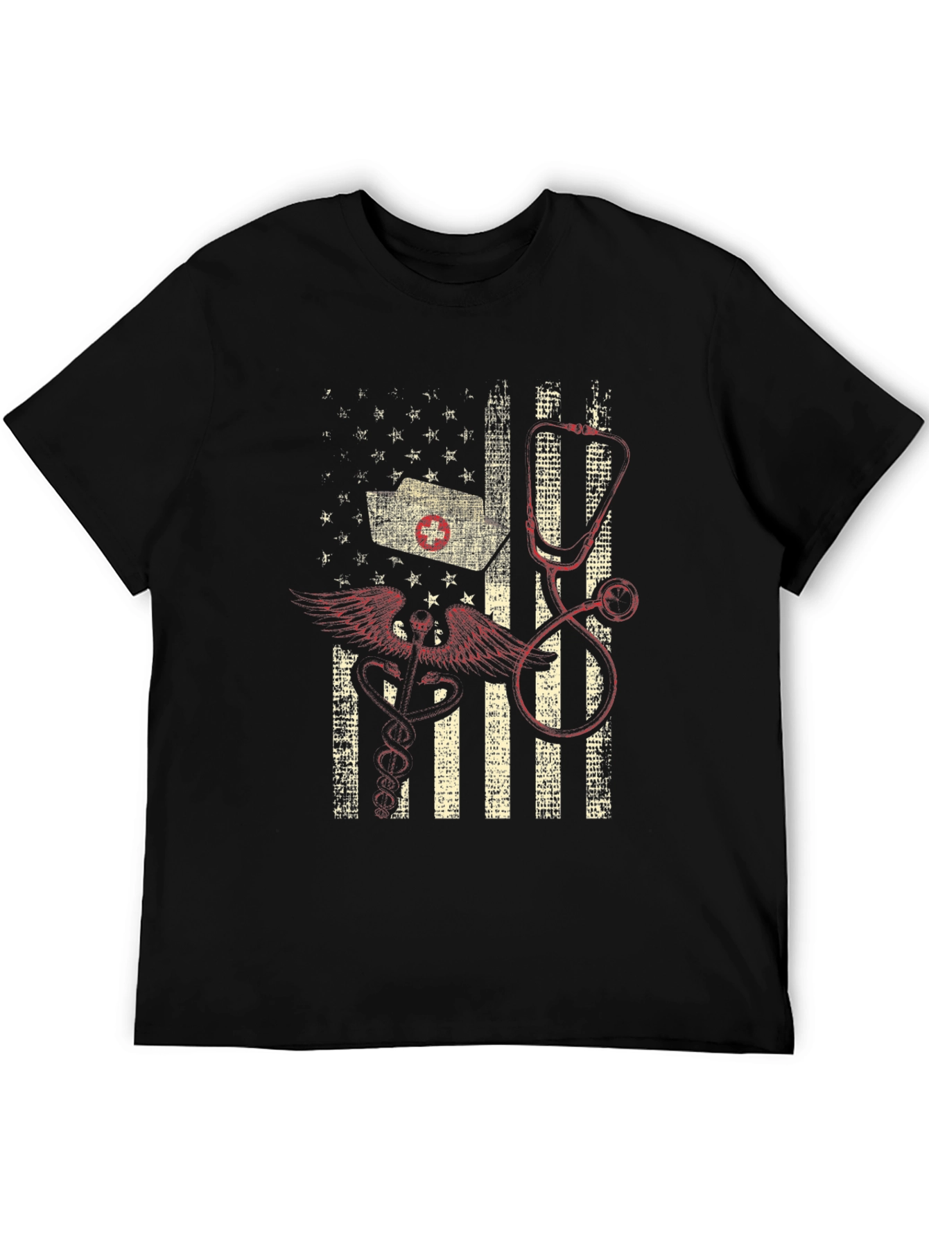 Nurse American Flag Graphic Tee