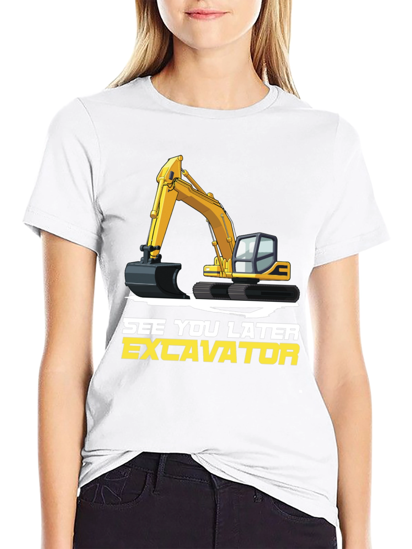 See You Later Excavator T-Shirt Construction Vehicle Tee