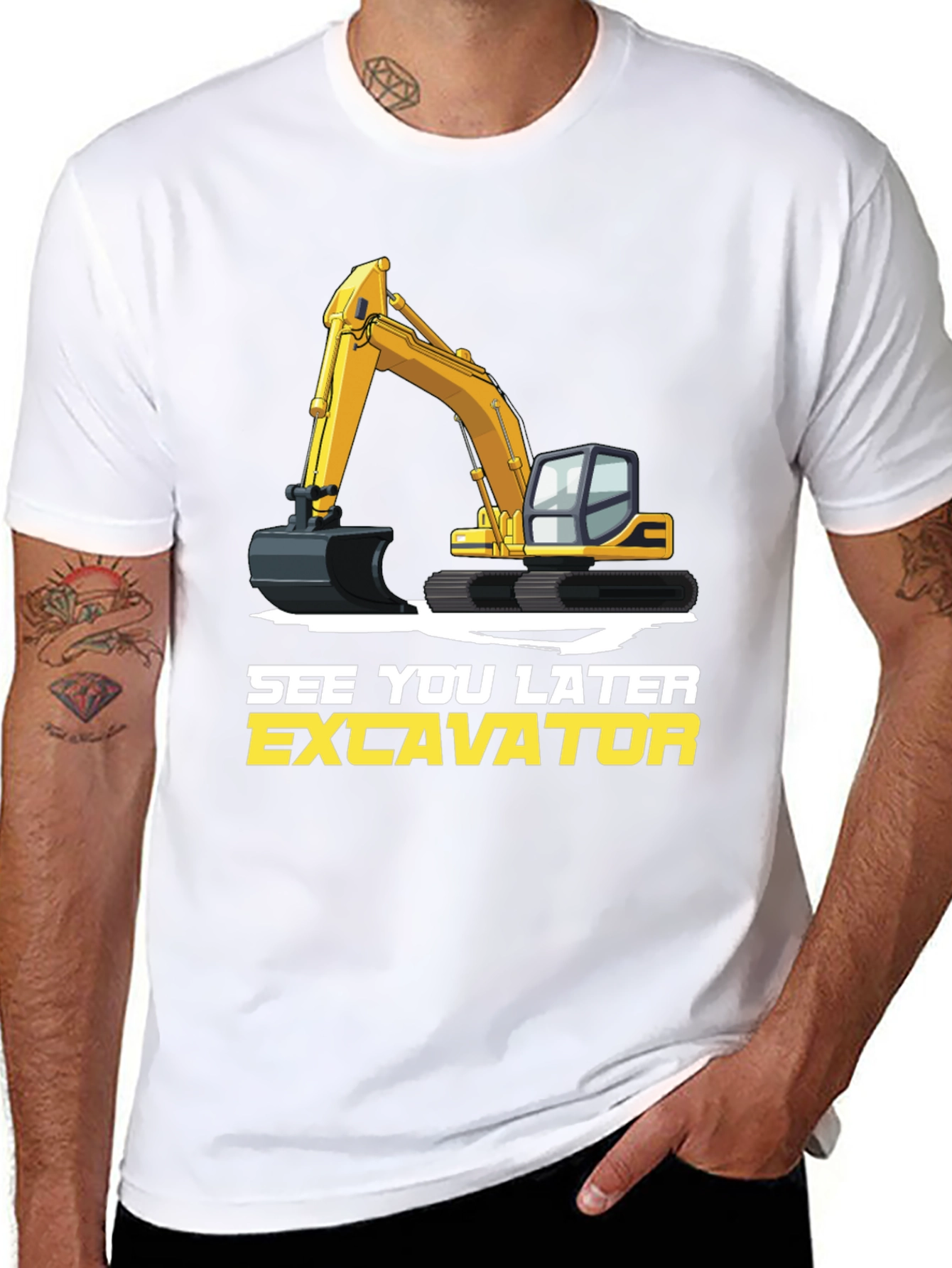 See You Later Excavator T-Shirt Construction Vehicle Tee