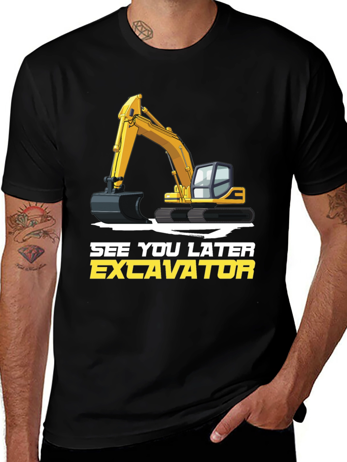 See You Later Excavator T-Shirt Construction Vehicle Tee