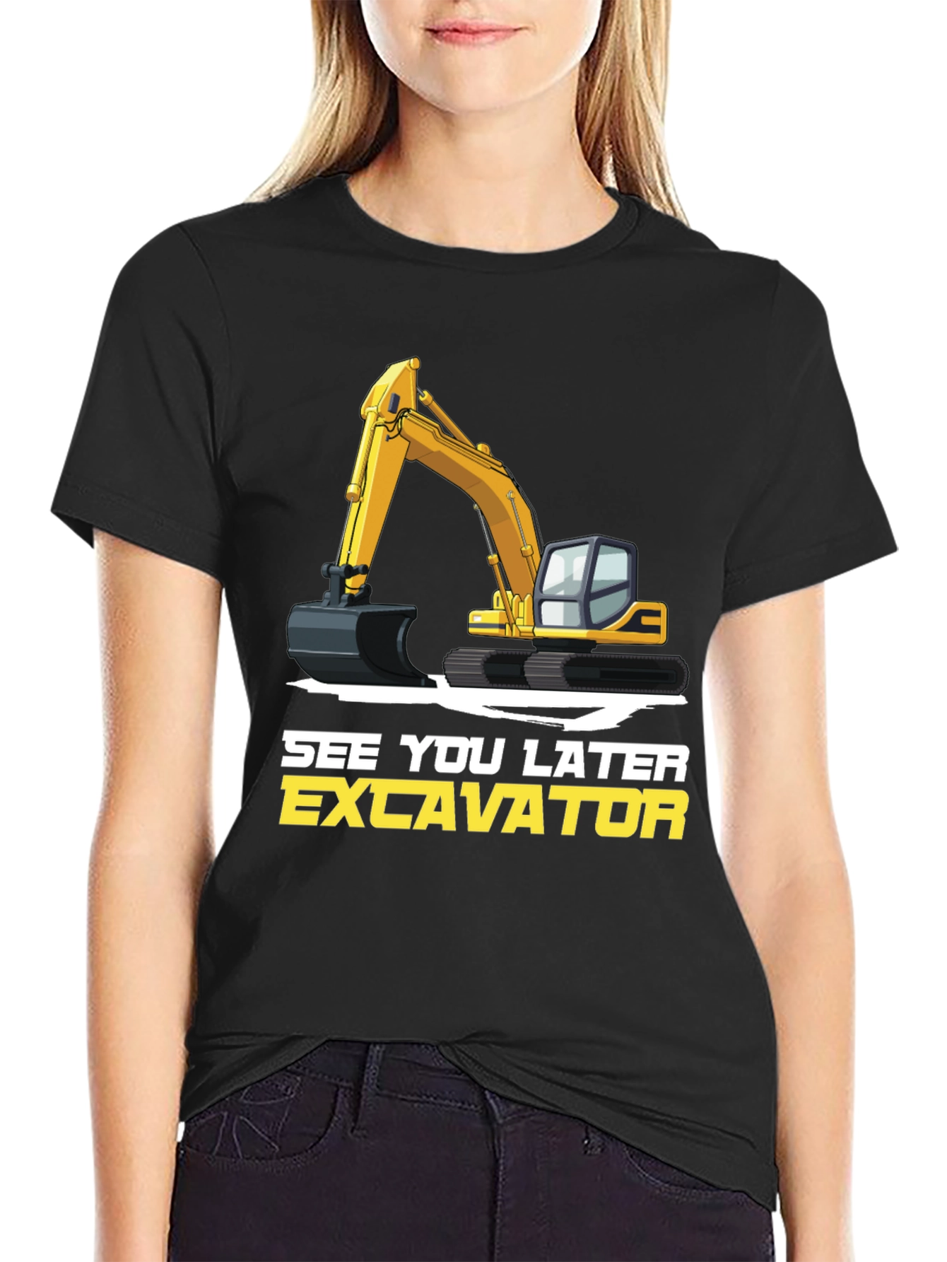 See You Later Excavator T-Shirt Construction Vehicle Tee