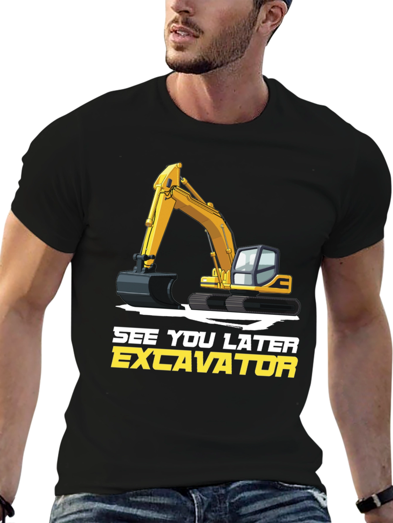 See You Later Excavator T-Shirt Construction Vehicle Tee