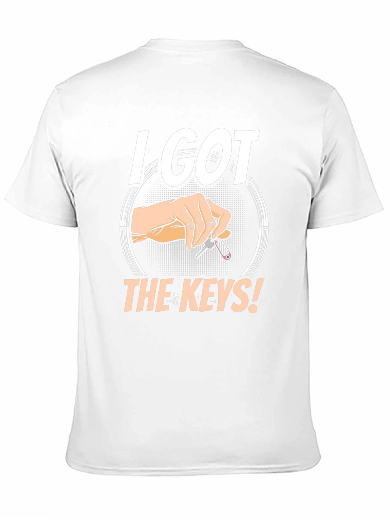 I Got The Keys! Mens Black Graphic T-Shirt