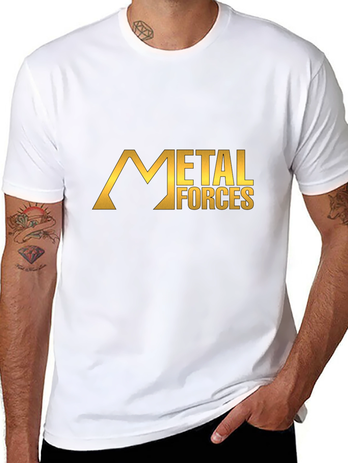 Metal Forces Black Graphic Tee