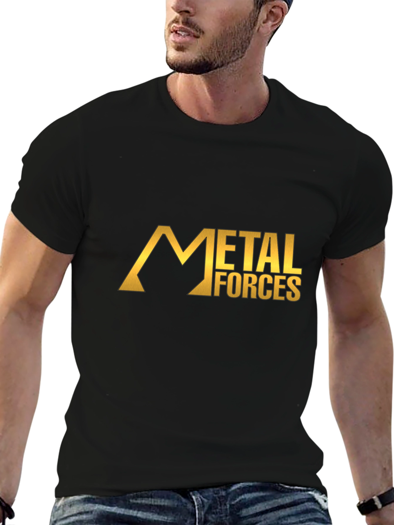 Metal Forces Black Graphic Tee