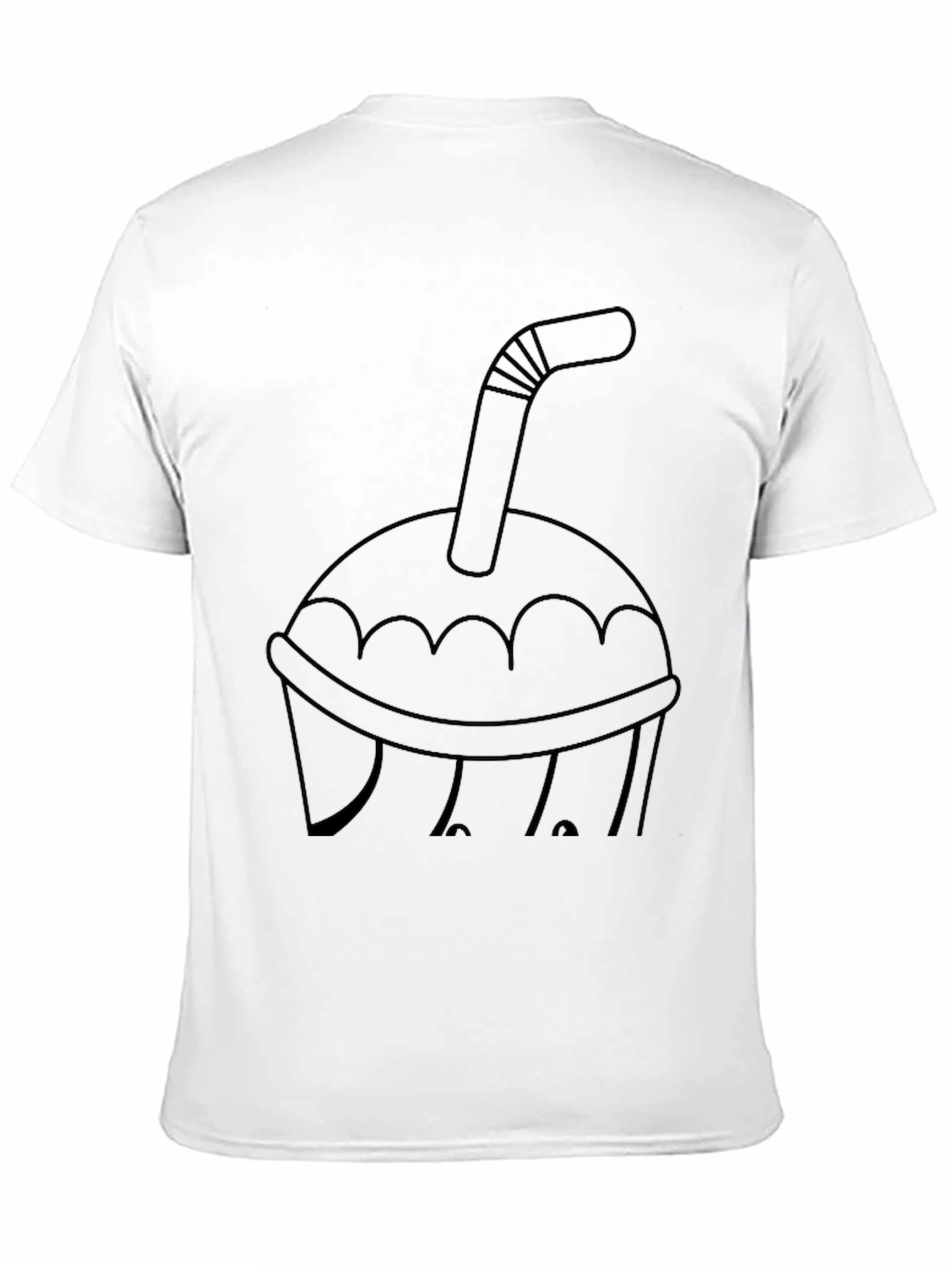 Black T-Shirt with Drink Graphic