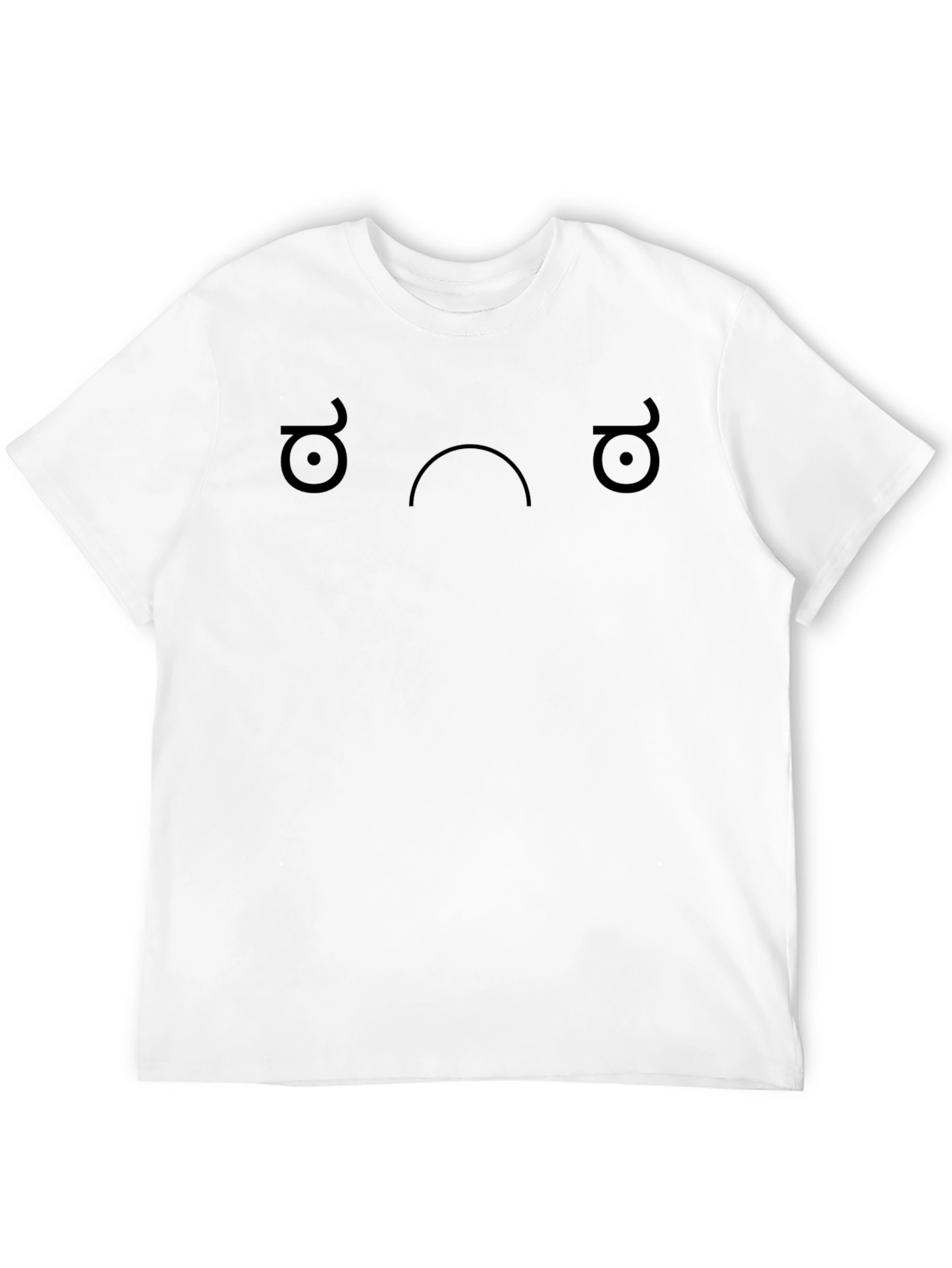 Skeptical Face Graphic Tee - Black