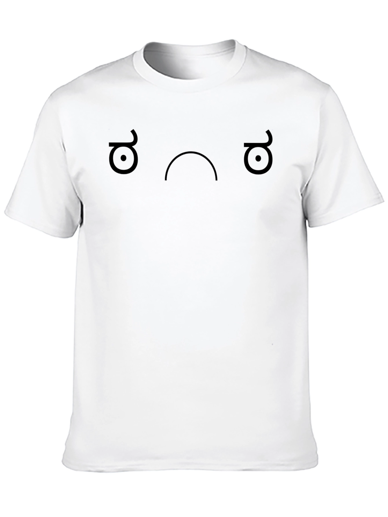 Skeptical Face Graphic Tee - Black
