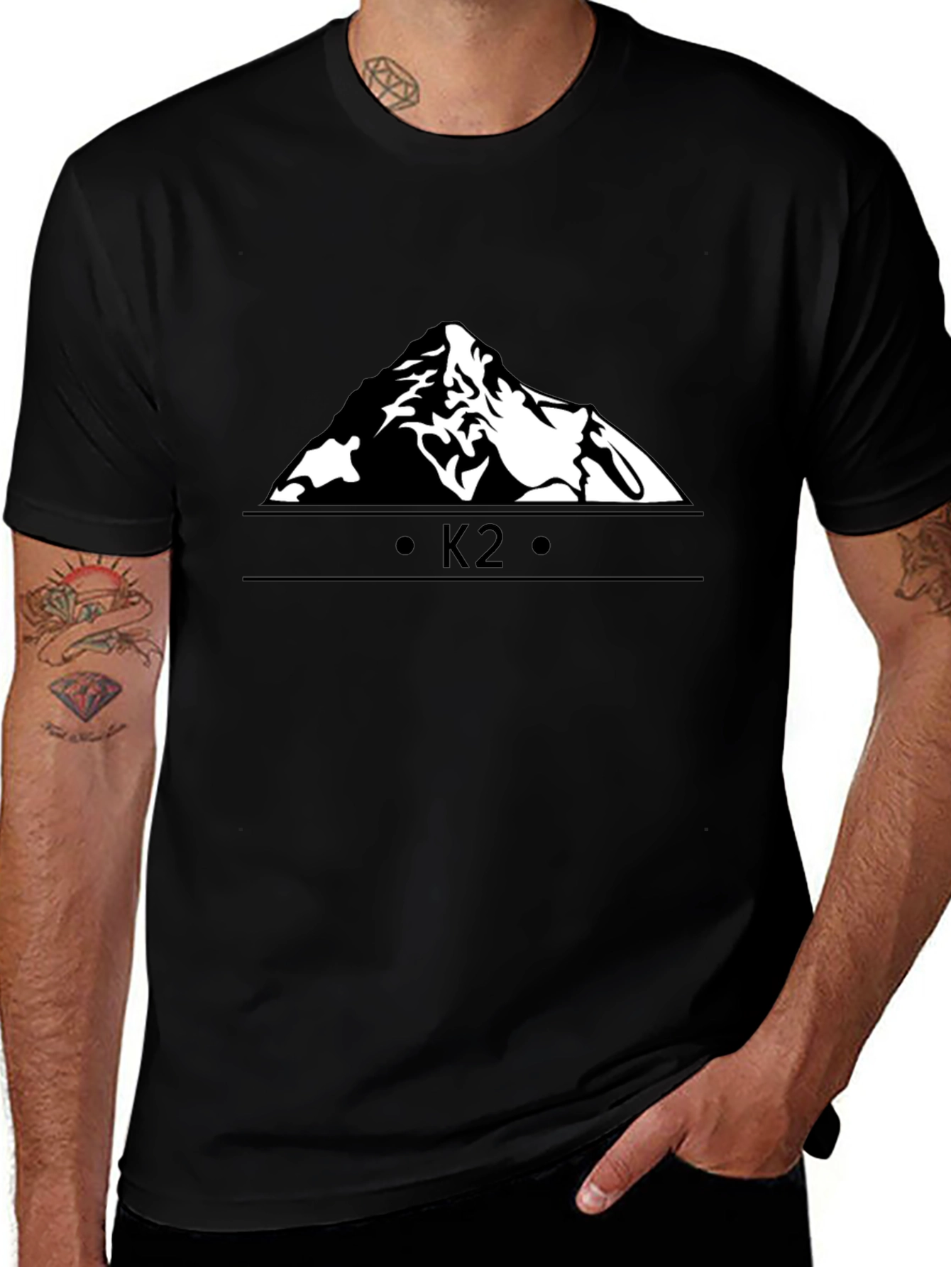 K2 Mountain Graphic Black T-Shirt