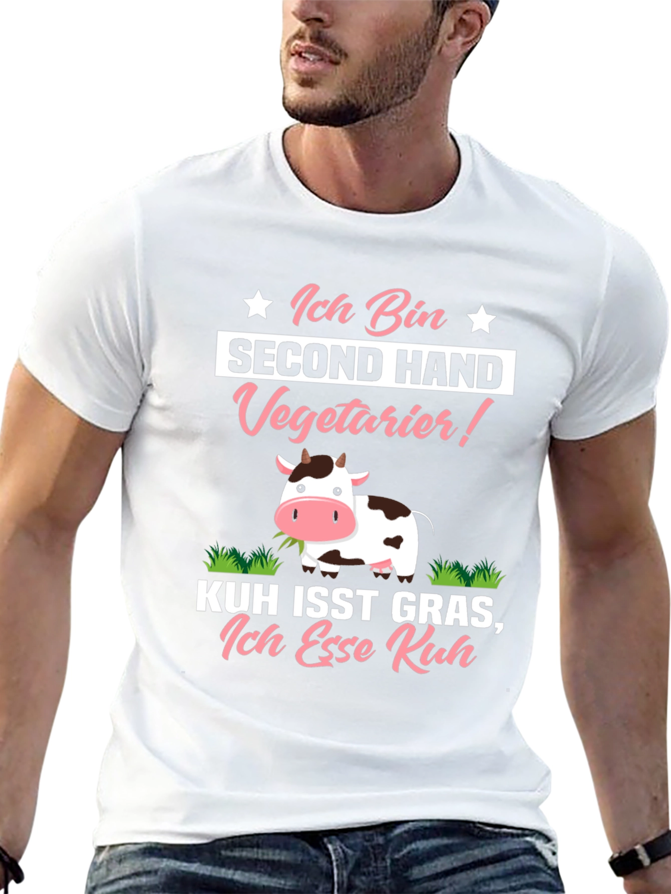 Second Hand Vegetarian Funny Graphic T-Shirt