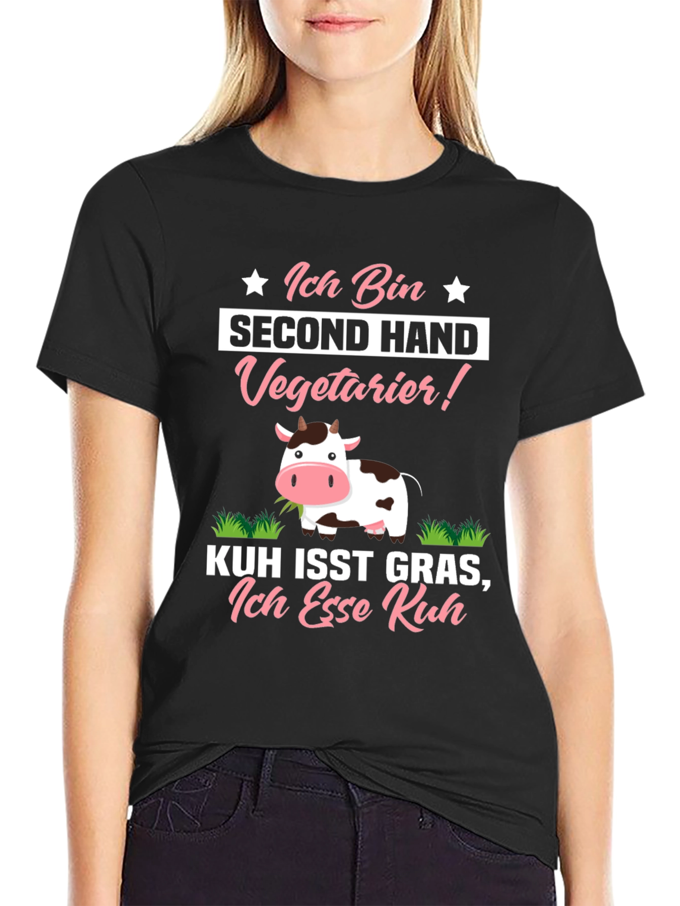 Second Hand Vegetarian Funny Graphic T-Shirt