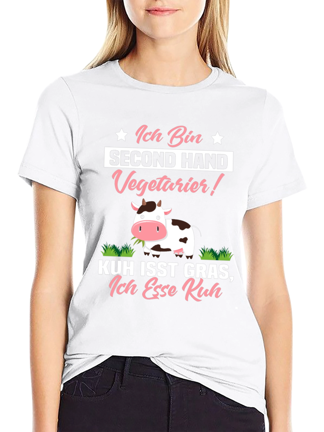 Second Hand Vegetarian Funny Graphic T-Shirt