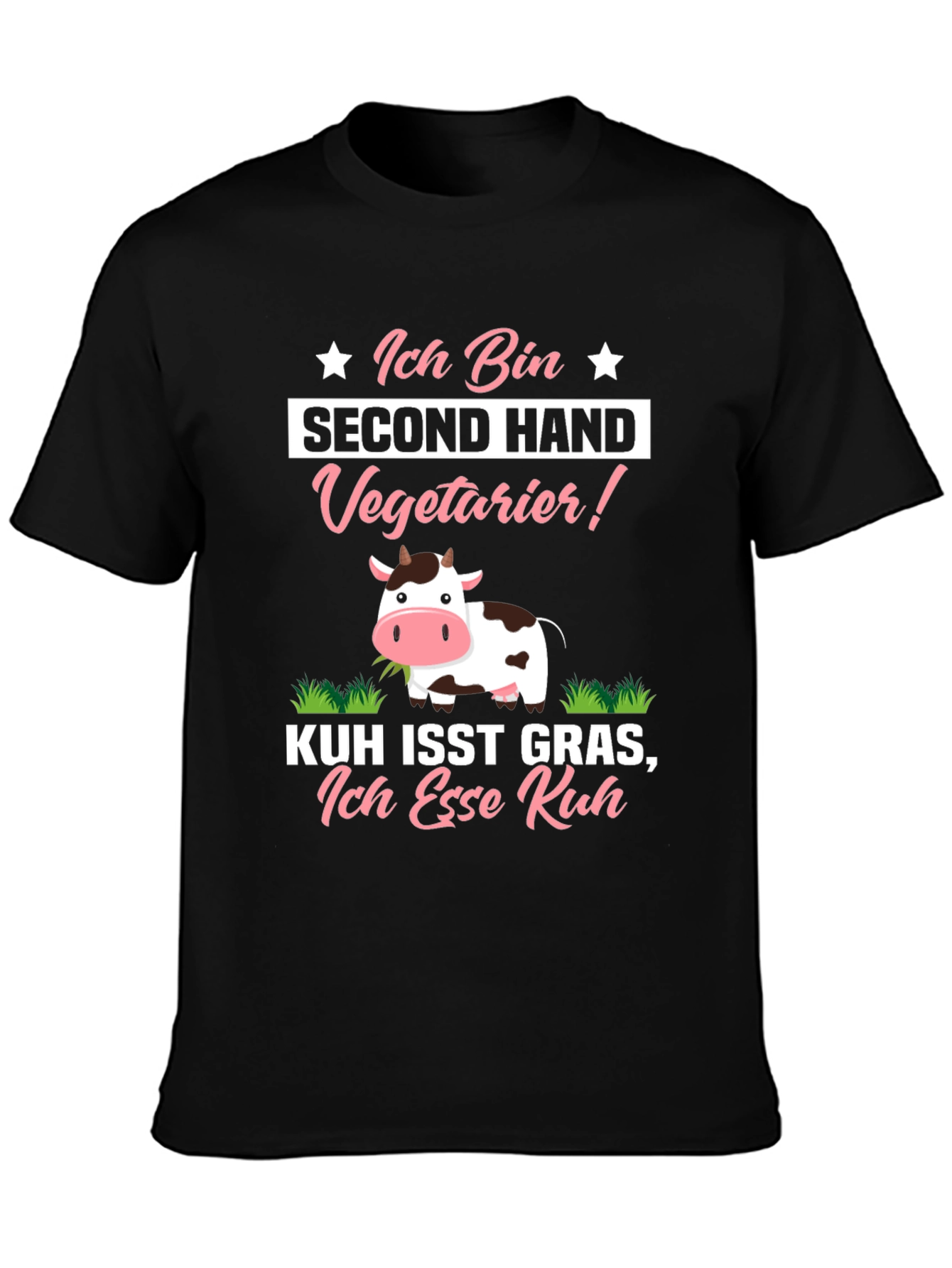 Second Hand Vegetarian Funny Graphic T-Shirt