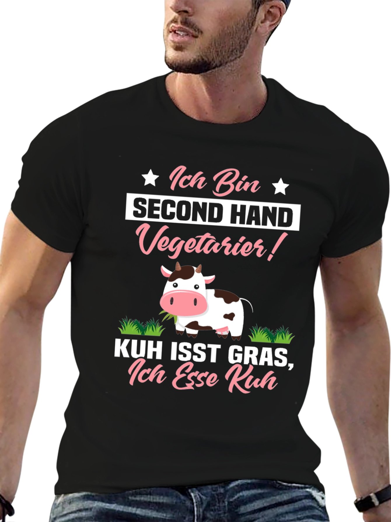 Second Hand Vegetarian Funny Graphic T-Shirt