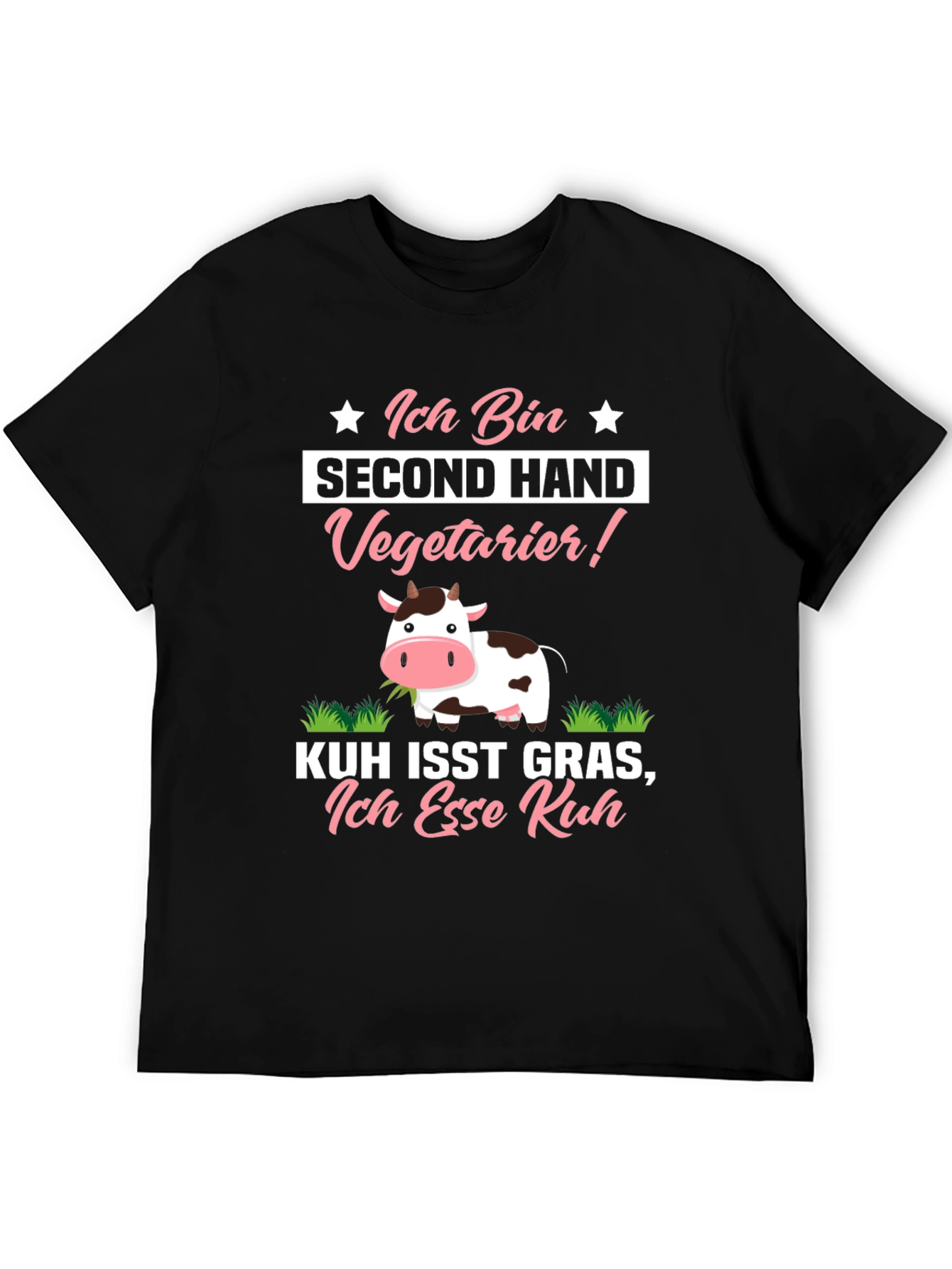 Second Hand Vegetarian Funny Graphic T-Shirt
