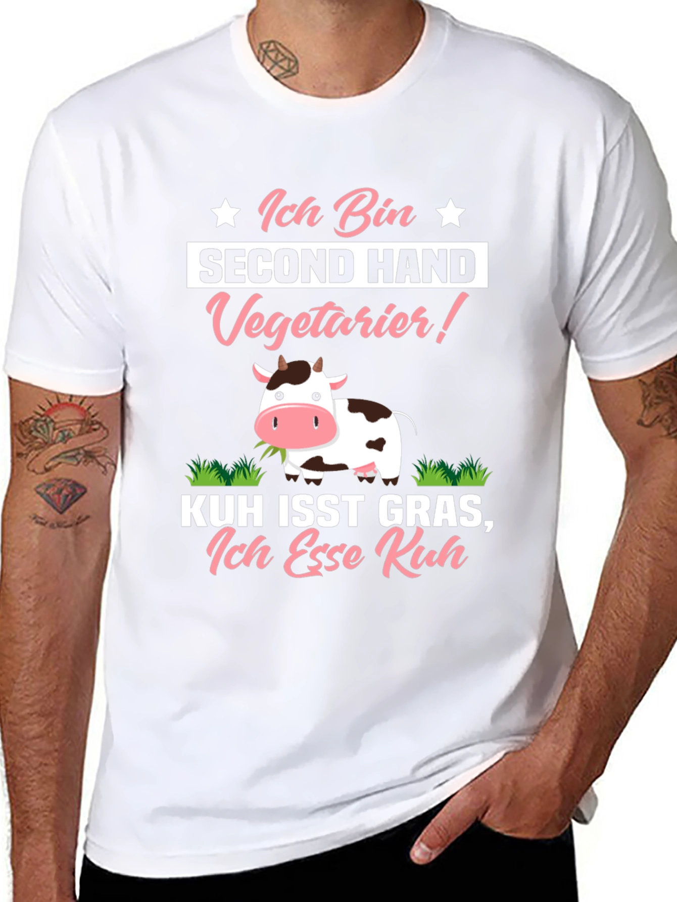 Second Hand Vegetarian Funny Graphic T-Shirt