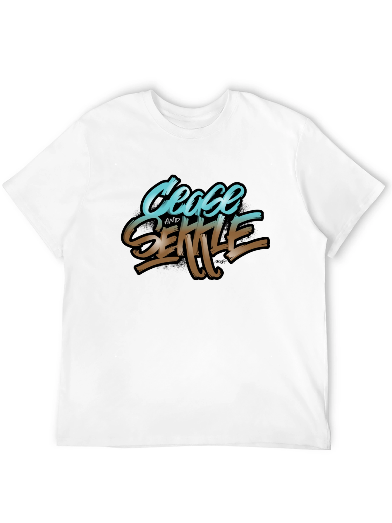 Cease and Settle Graphic Tee - Black