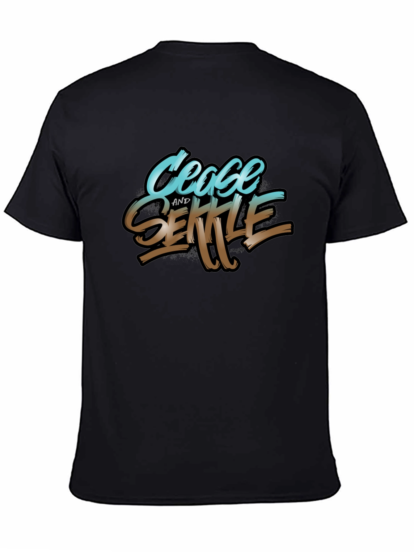 Cease and Settle Graphic Tee - Black