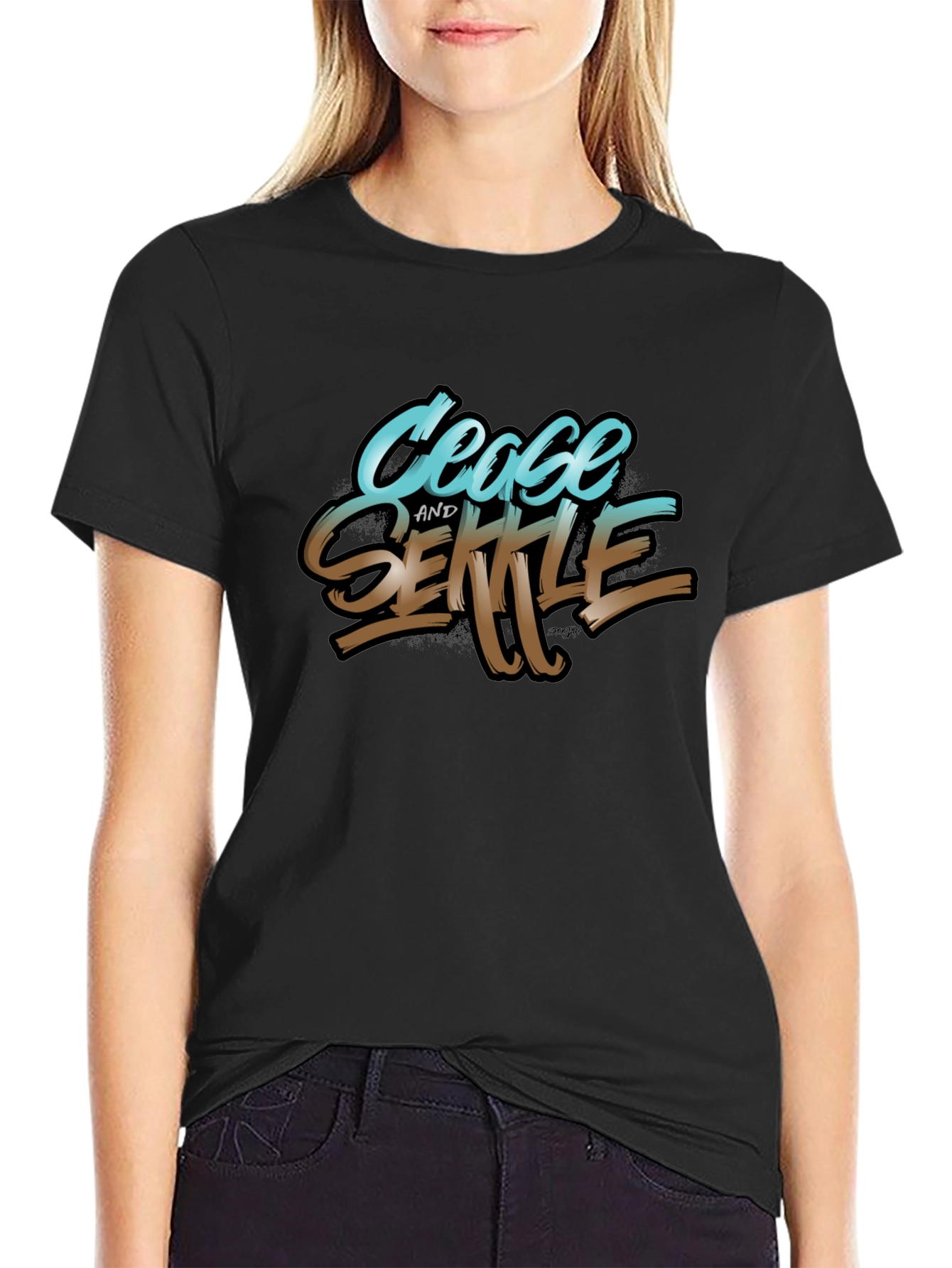 Cease and Settle Graphic Tee - Black