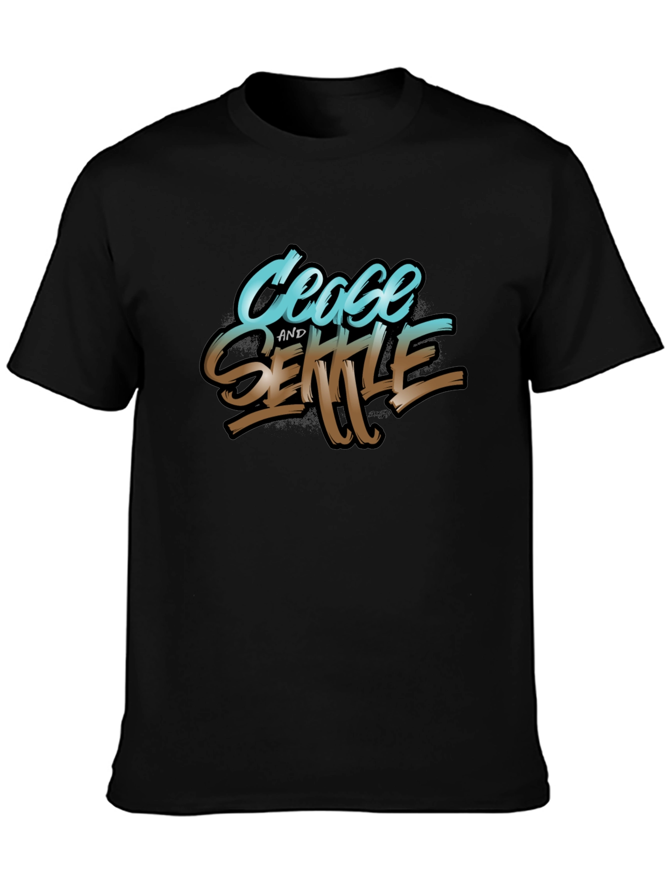 Cease and Settle Graphic Tee - Black