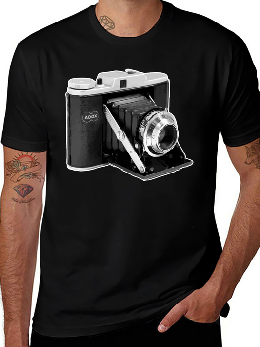 Vintage Camera Graphic T-Shirt - Black