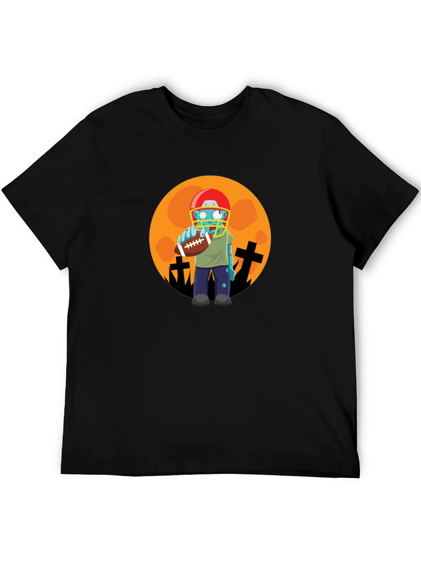 Zombie Football Player Halloween T-Shirt