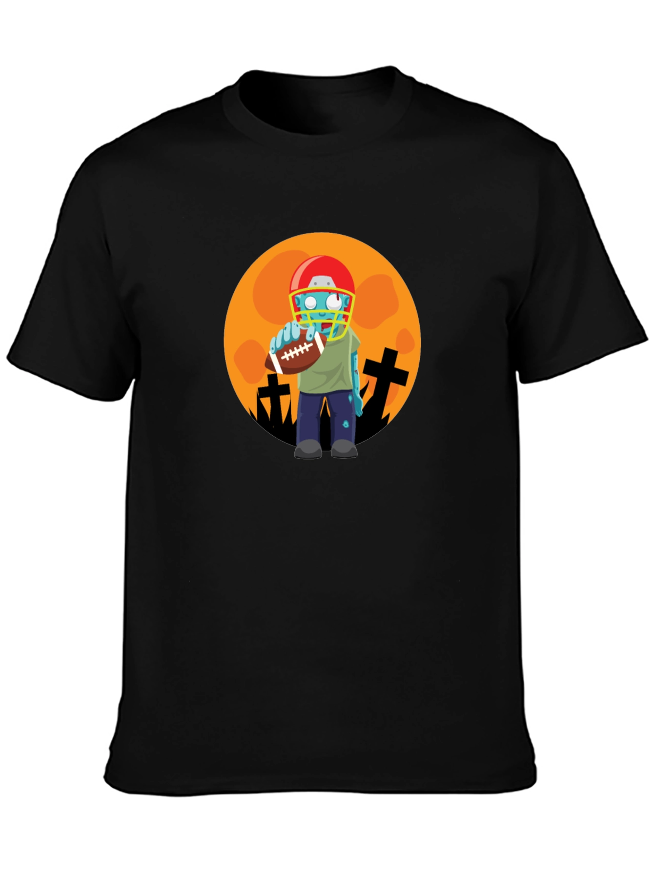 Zombie Football Player Halloween T-Shirt